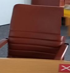 [#B13-294] Task chair, brown vinyl | Silla operativa, vinilo marrón