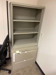 [#D19-18] 2 DRAWER FILE  &amp; BOOKCASE 