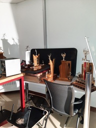 [#E3-425] Rolling Table &amp; Grey Chair