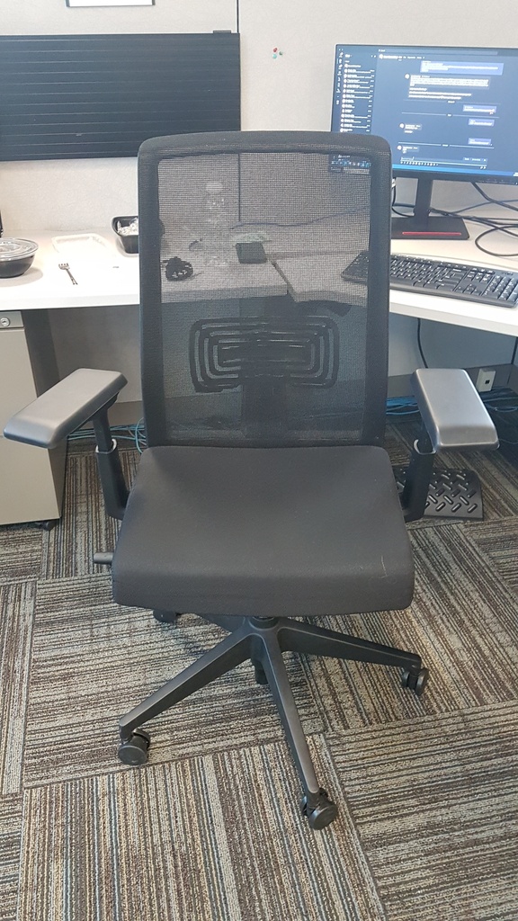 Task Chairs w/ Arms - black, mesh