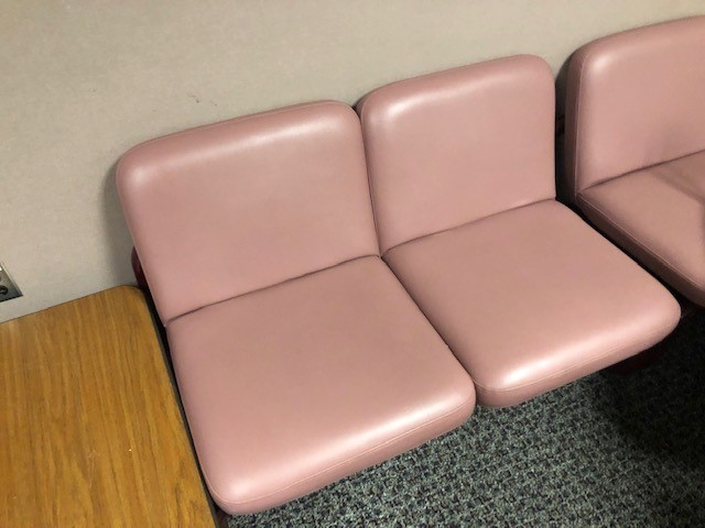 3 seat sections pink