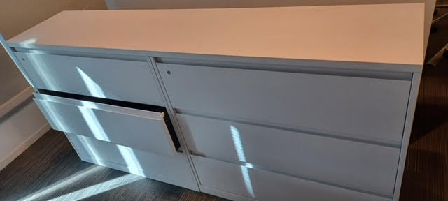 White Lateral Files 3 High x 42'' Wide