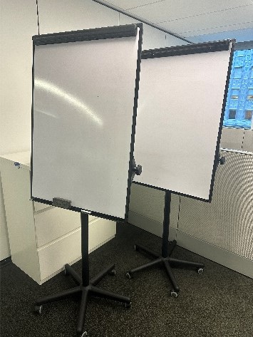 #57 - white board w/ wheels30 x 72 x 32