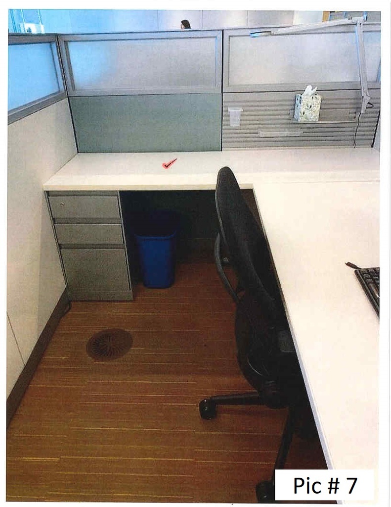 Work Surface Desk w/ PED72" x 23" x 29 3/4"