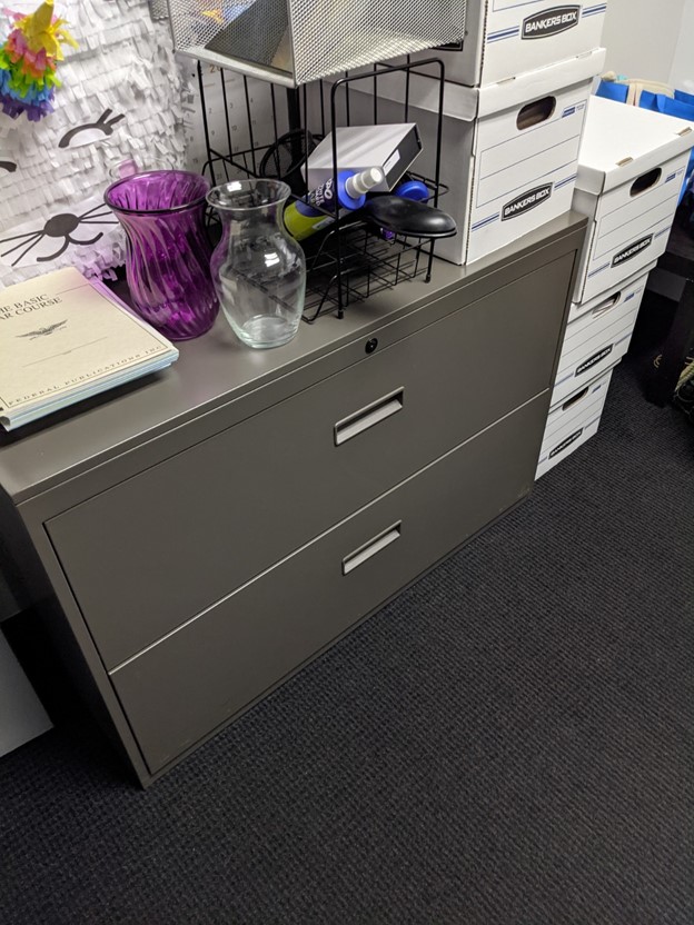 Light Grey 2-Drawer Lateral Filing Cabinet (42"x18")