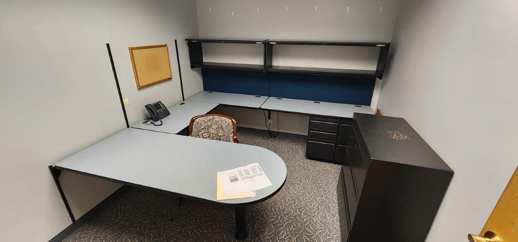 U Shaped Desk (72" &amp; storage bins)