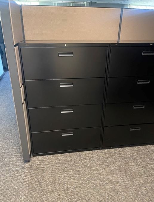4-drawer Lateral File, Black
