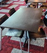 Brown Rectangle Table, 30" x 48" x 30"