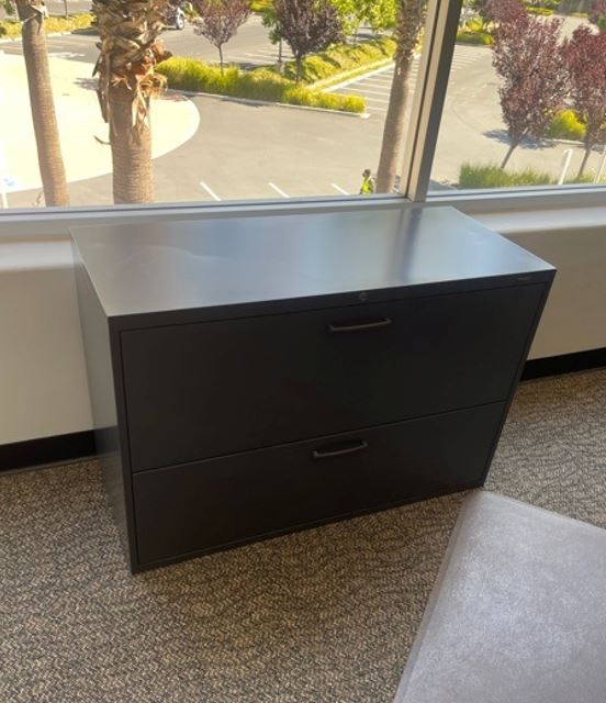 2-drawer Lateral File, dark grey