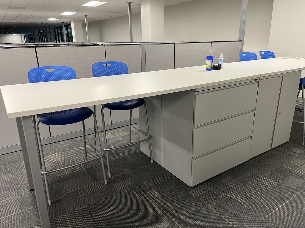 High-top table, white, 89x39x40.5"