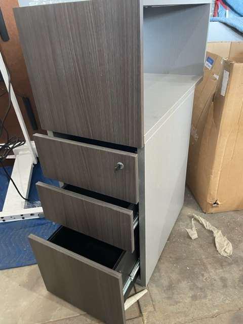 Grey Tall Credenzas