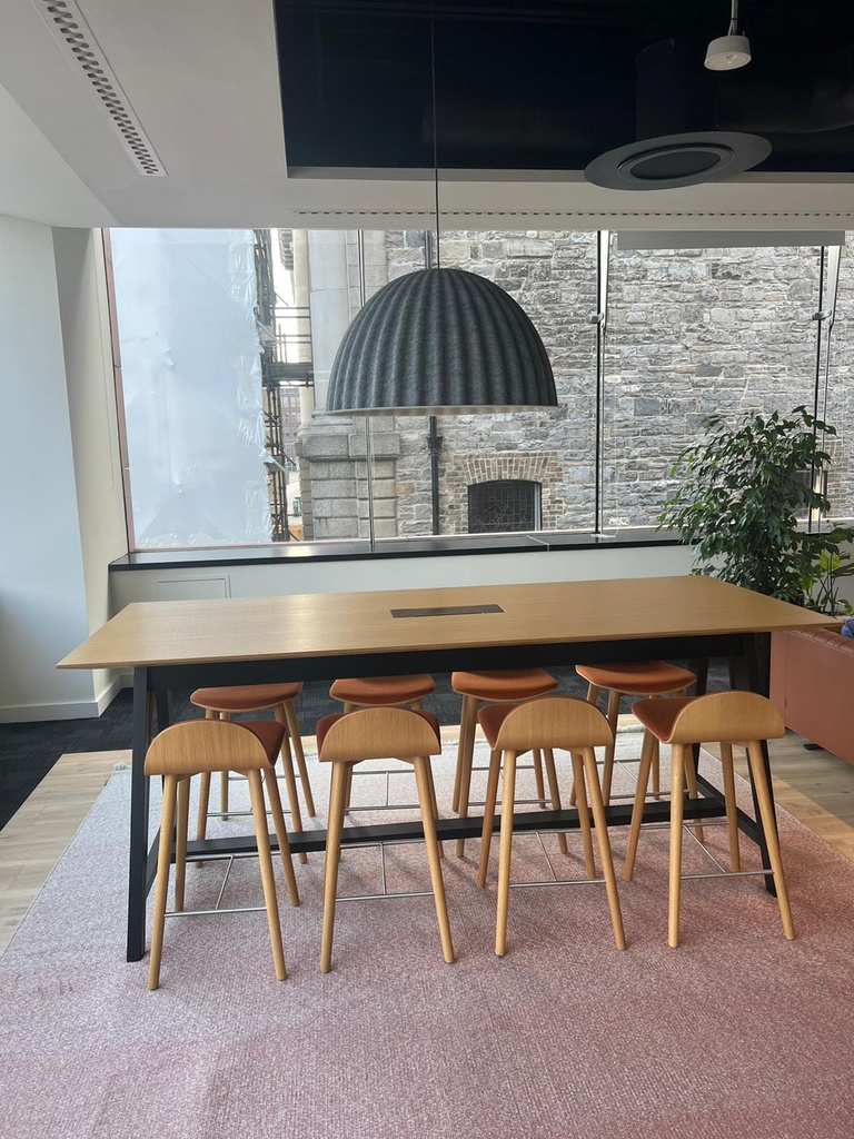 Bar-height table and stools