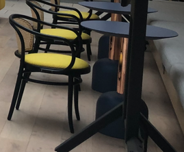 Café tables and chairs