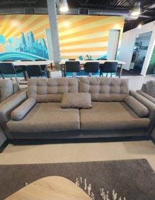 Couch, grey canvas