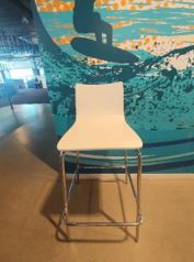 High-back chair, white