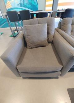 Chair, grey canvas