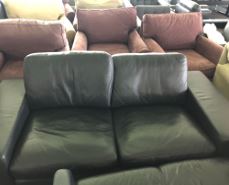 Couch, black leather