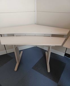 Corner desk, white