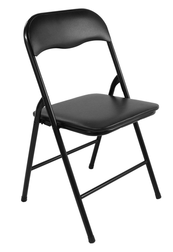 Black folding chair