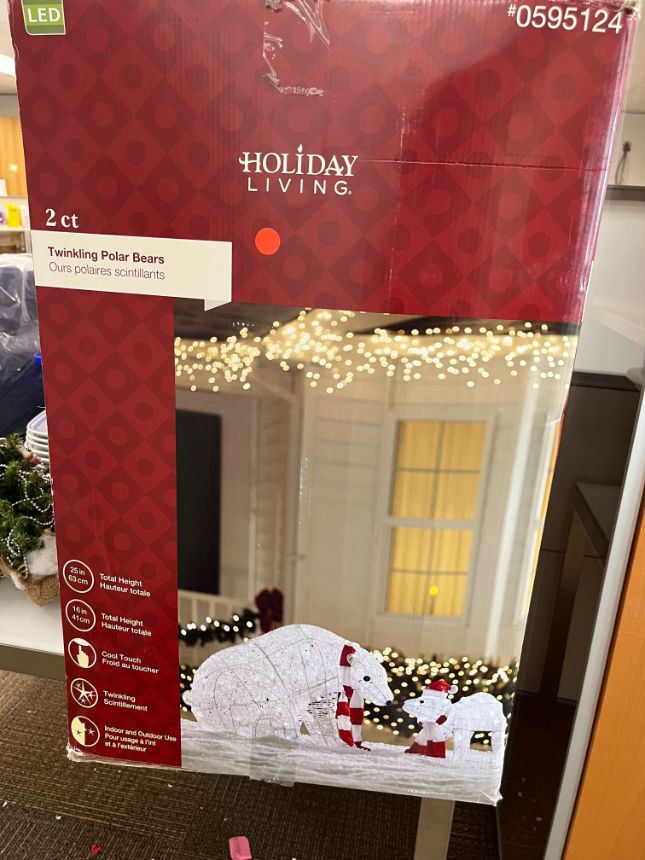 Twinkling Polar Bears decoration