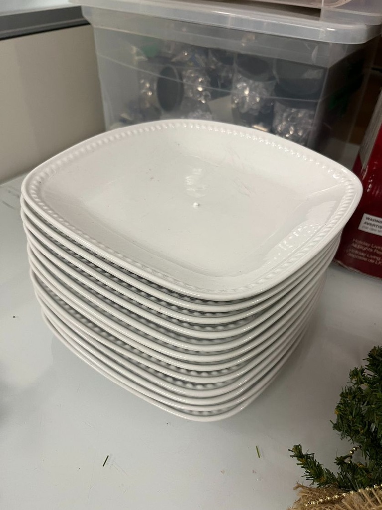 White plates