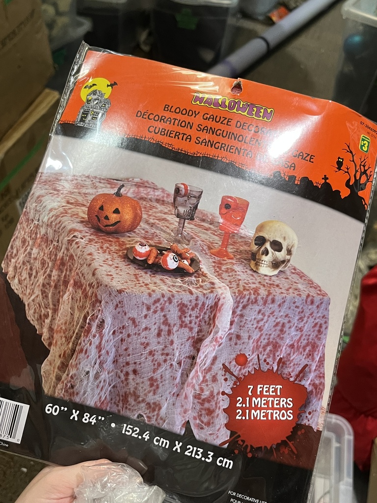 Halloween-themed table cloth
