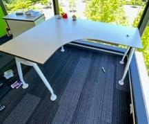 Wood Corner Desk / 48"W x 60"L x 24"D