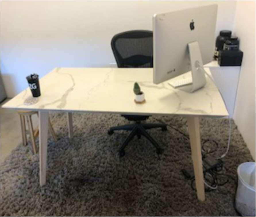 White Marble Desk