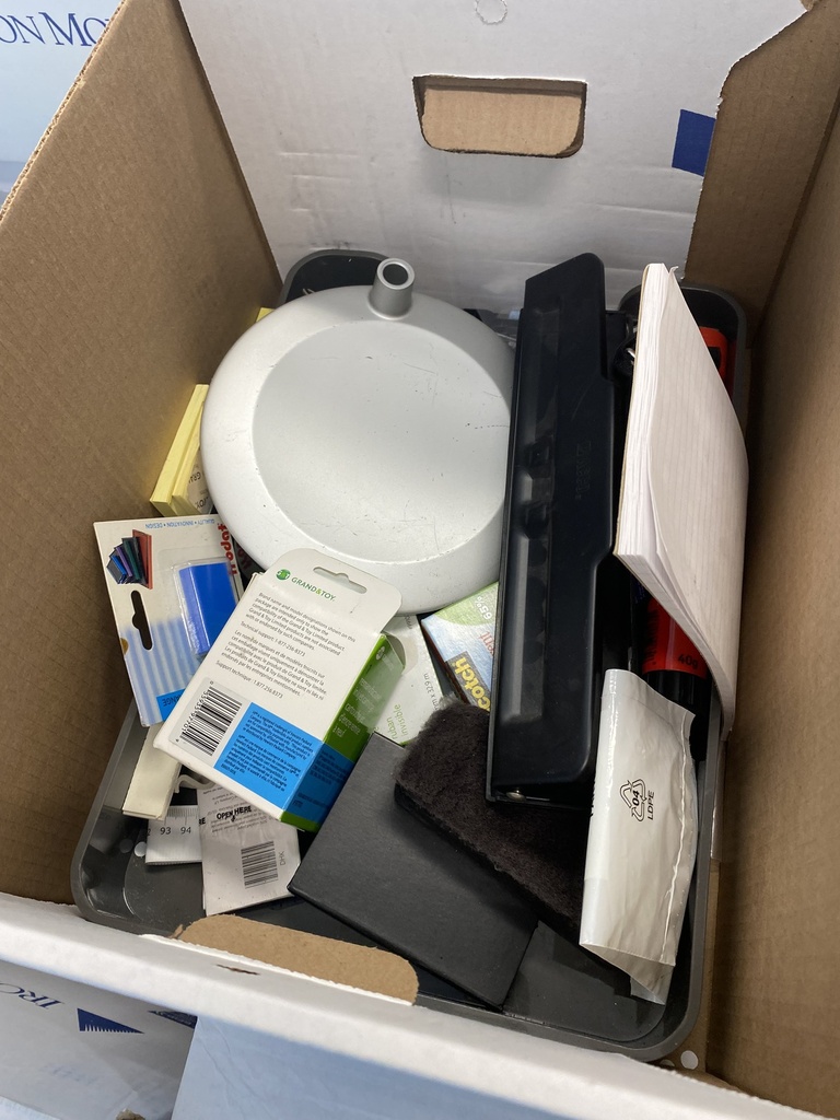 Box of Hole Puncher and Misc. Items