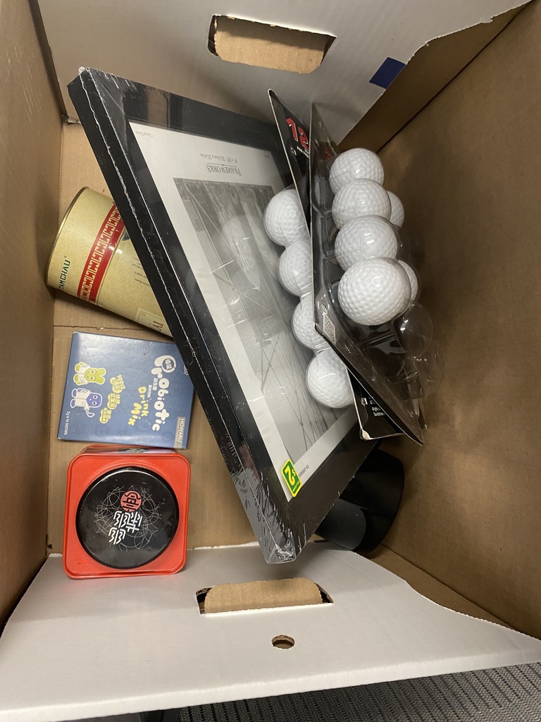 Box of Frame, Balls, and Misc. Items