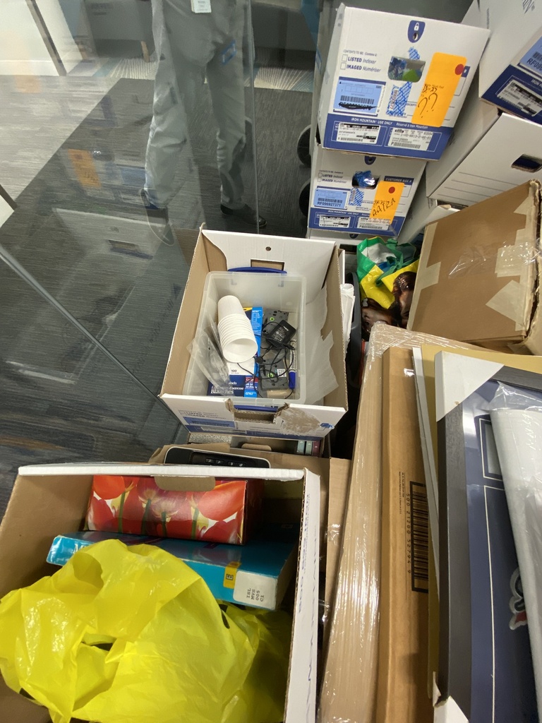 Box of Cups and Misc. Items