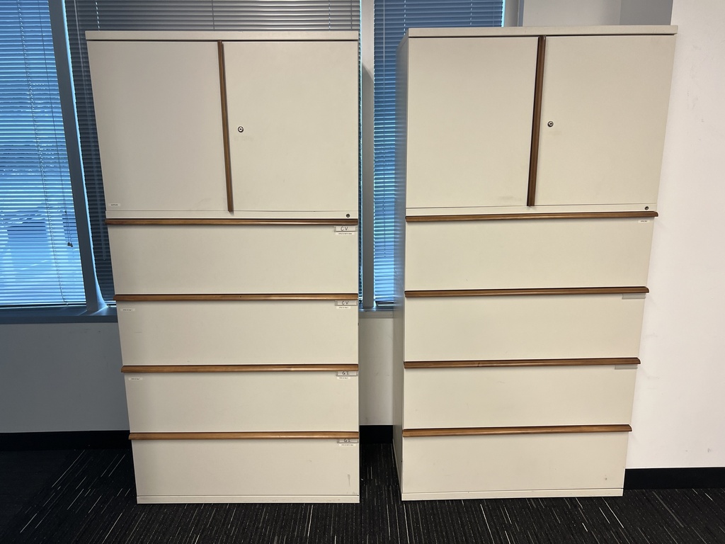 Filing cabinet, 4-drawer, with storage on top