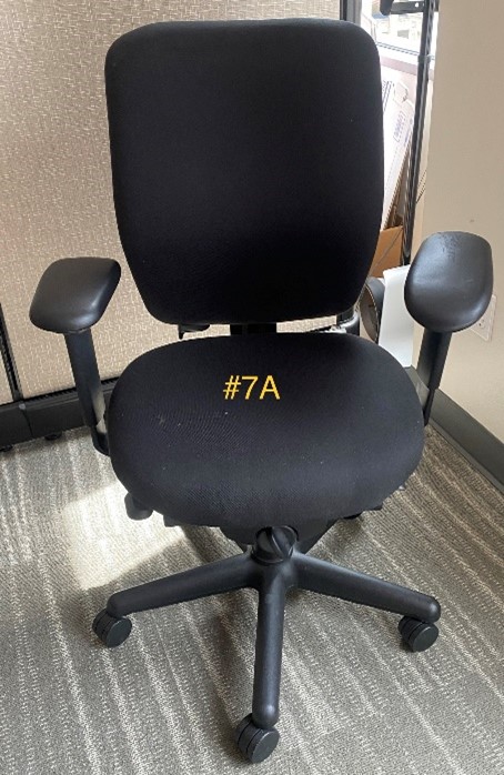 fabric task chair w/ 5-point wheels, short round back