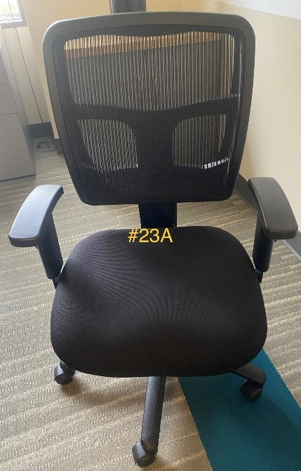 task chair w/ fabric seat, mesh square back