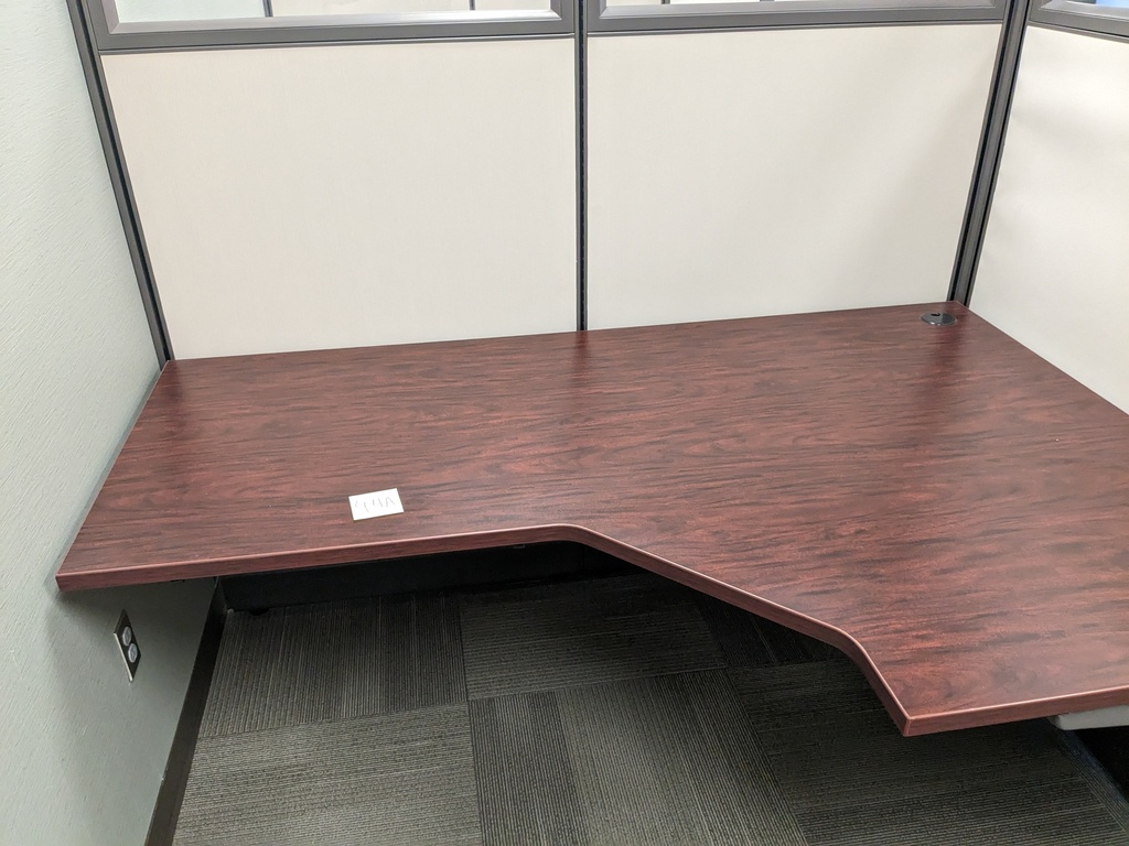 workstation, fabric/glass panels, L-shape surface, lateral file back surface