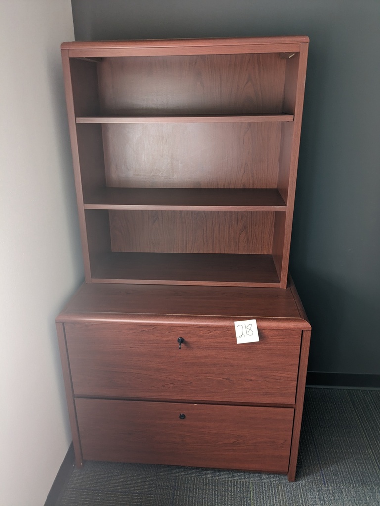 laminate lateral files with hutch above