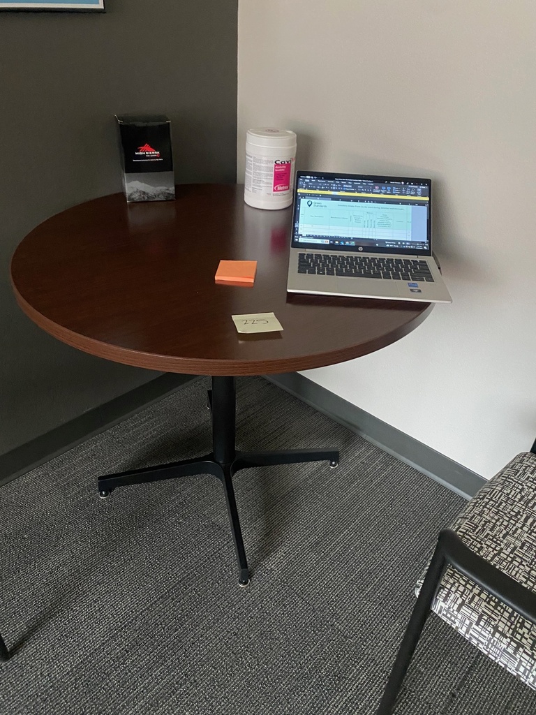 small round meeting table