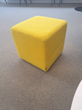 Cube Stool, Hitch Mylius hm51a, yellow