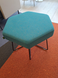 Stool, NaughtOne, Green Hexagon
