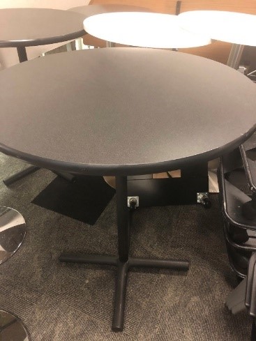 Black Round Bar Height Table 36 inch 