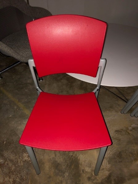 Armless Red Chair