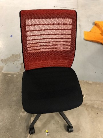 Steelcase Think Red Mesh Conference Chairs (no arms)