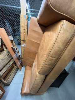 Leather Love seat / 6' long