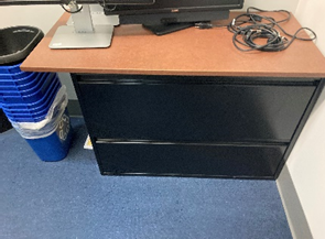 Black File Cabinet, 36x18x27"