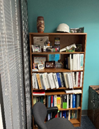 Small Wooden Book Cabinet, 28x12x30"