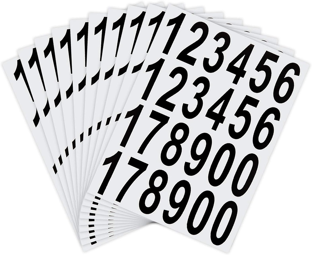 Box of number door decals