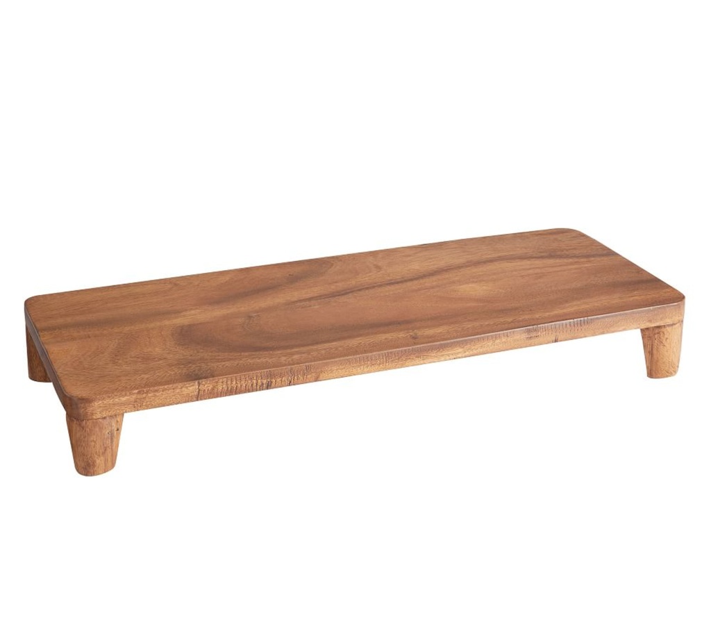 Rustic Wood Footed Cheeseboard-Style Riser