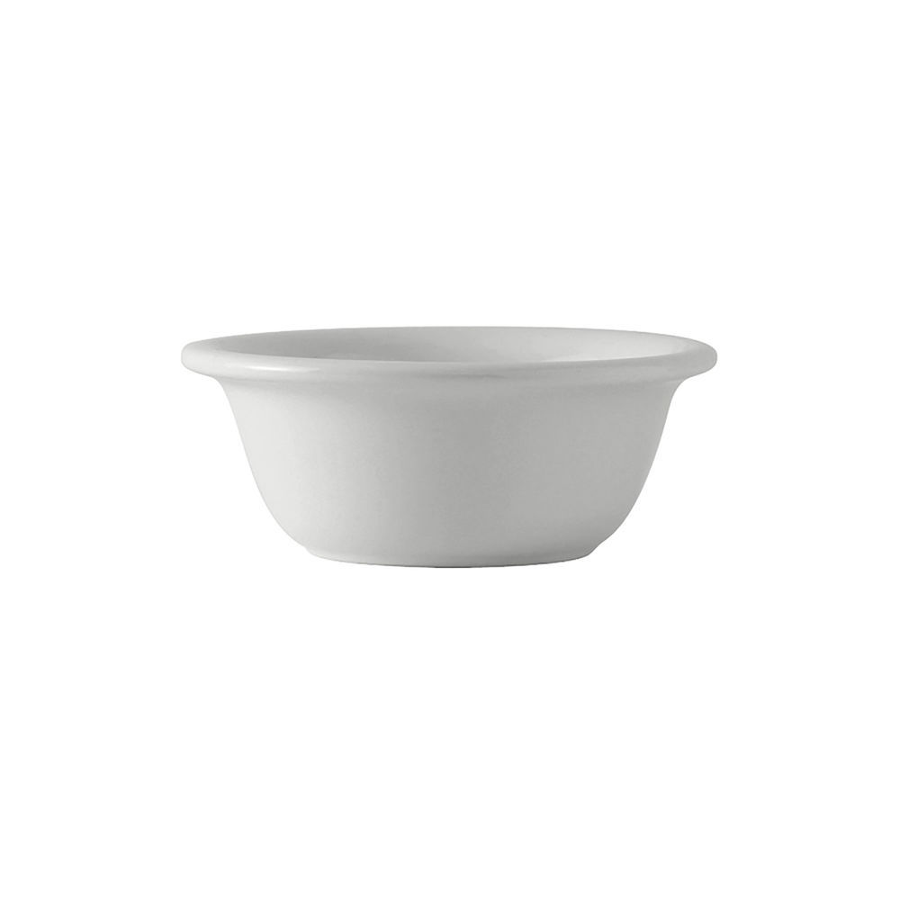 White Ceramic Curved Condiment Bowl