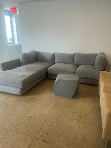 Grey Sectional &amp; Table