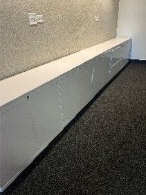 White Credenza--doors